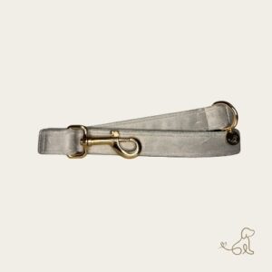 QT paws velvet hondenriem grijs