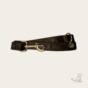QT paws velvet hondenriem choco bruin
