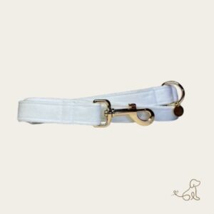 QT paws velvet hondenriem wit